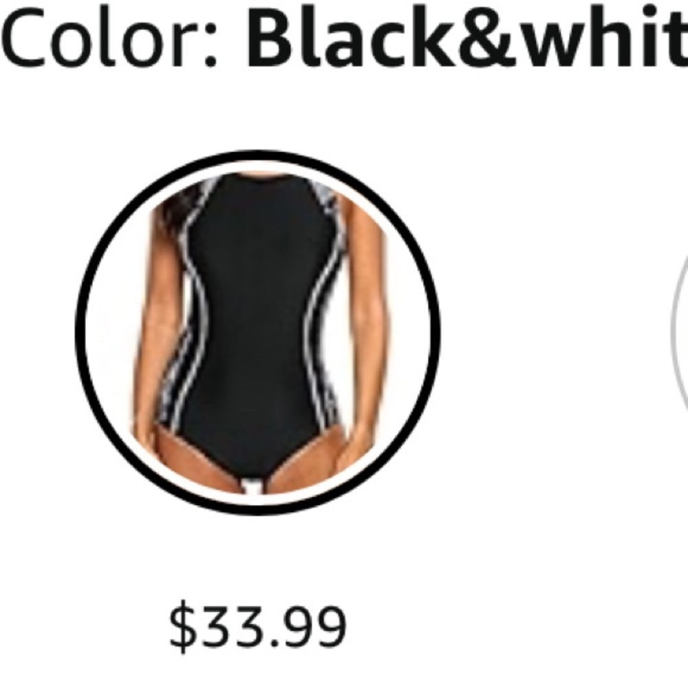 NWT- 22W Athletic Racerback 
Black white BathingSuit
Full coverage tummy control - Picture 8 of 8